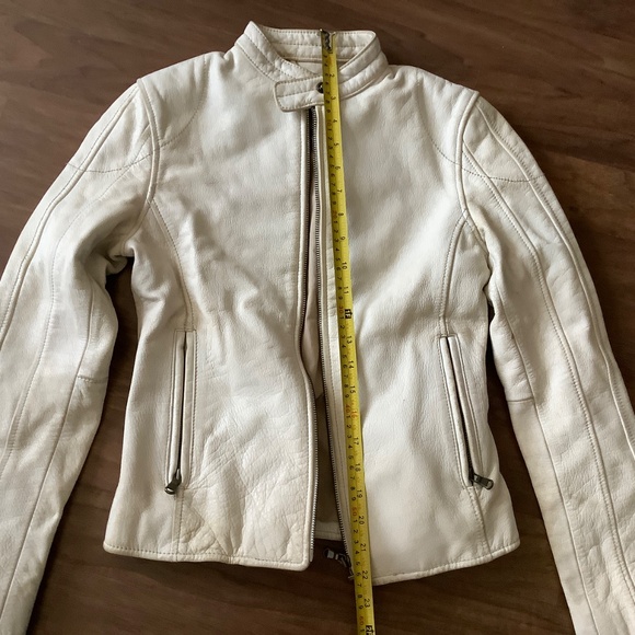 Danier off-white biker leather jacket - Picture 9 of 11